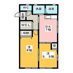 シティハイムグランディー 2SDKの間取図画像