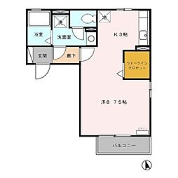 ラディカル ワンルームの間取図画像