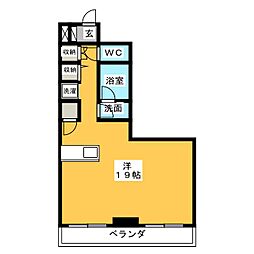 TERZO ワンルームの間取図画像