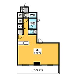 TERZO ワンルームの間取図画像