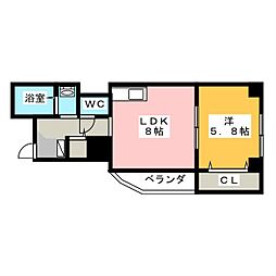 ソルトシティ浜松 1LDKの間取図画像