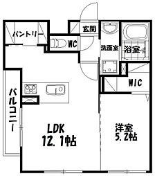 アールステージ 1LDKの間取図画像