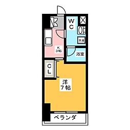 ロジック砂山 1Kの間取図画像