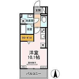 D-Hills野口 ワンルームの間取図画像