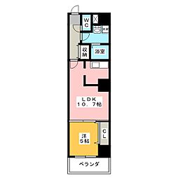 REGALO常盤 1LDKの間取図画像