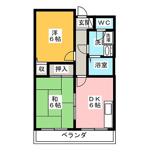 Ｕコート ｜静岡県浜松市中央区初生町(賃貸マンション2DK・3階・43.32㎡)の写真 その2