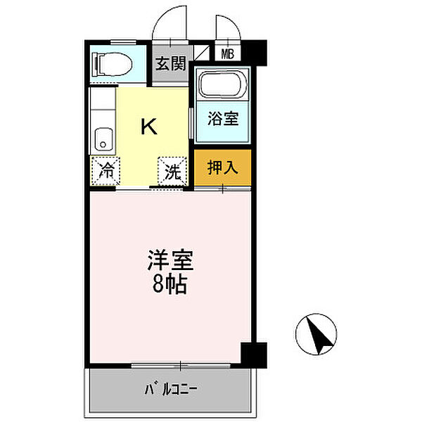 棒屋第2城北ハイツ ｜静岡県浜松市中央区城北２丁目(賃貸マンション1K・2階・26.27㎡)の写真 その2