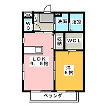 グロワールＢ  ｜ 静岡県浜松市浜名区内野（賃貸アパート1LDK・1階・40.92㎡） その2