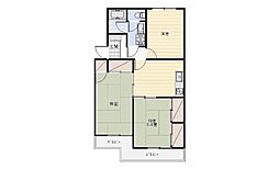 マンションブルースカイ 3DKの間取図画像