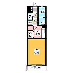 POINT幸 ワンルームの間取図画像