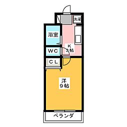 ラ・セフィーロ6 1Kの間取図画像
