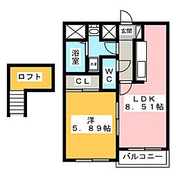 SCHANZETOMIZUKA 1LDKの間取図画像