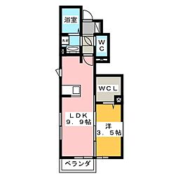 RadiusK 1LDKの間取図画像