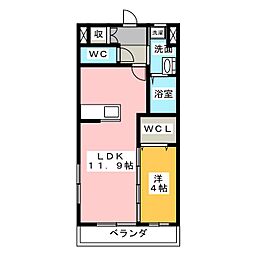 AVENUE 1LDKの間取図画像