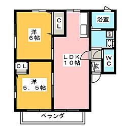 エクストリーム 2LDKの間取図画像