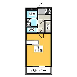 ライフイン・パル ワンルームの間取図画像