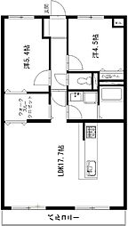 エスペランサAOI 2LDKの間取図画像