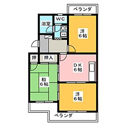 フレンド・シティ 3DKの間取図画像