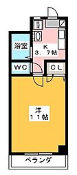 メゾン清里 1Kの間取図画像