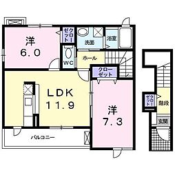 セイバリーハウス 2LDKの間取図画像