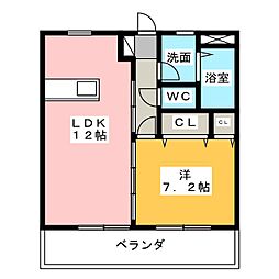 M・シュルプリーズ・ドゥー 1LDKの間取図画像