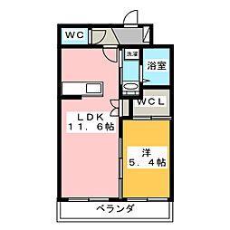 ストークヒルズ浜北 1LDKの間取図画像