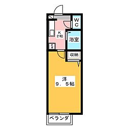 アメニティ泉 1Kの間取図画像