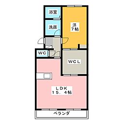 ロワイヤルマンション 1SLDKの間取図画像