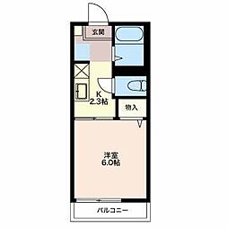 住吉ハイツ 1Kの間取図画像