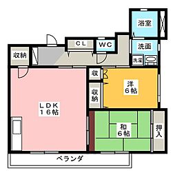 UP8 2LDKの間取図画像