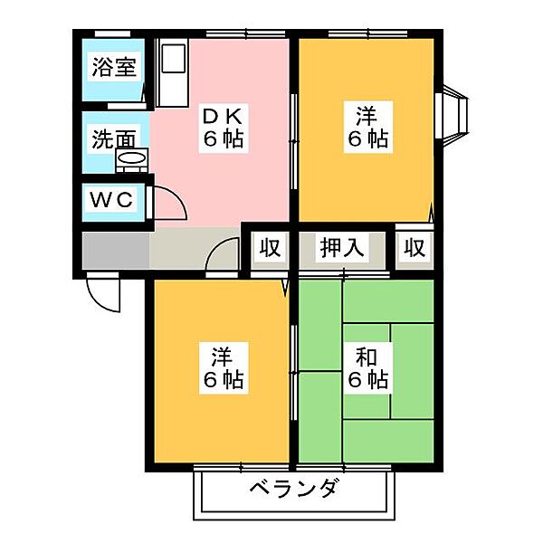 サンビレッジコイケB ｜静岡県浜松市中央区北島町(賃貸アパート3DK・1階・49.80㎡)の写真 その2