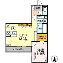 D-Hills天王 202 ｜ 静岡県浜松市中央区天王町1548-1（賃貸アパート1LDK・2階・46.55㎡） その2