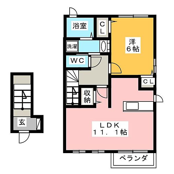 シエロ・アズール ｜静岡県浜松市中央区佐藤３丁目(賃貸アパート1LDK・2階・46.09㎡)の写真 その2