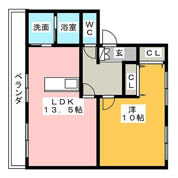 諏訪ハイツ ｜静岡県浜松市中央区中島１丁目(賃貸マンション1SLDK・1階・55.80㎡)の写真 その2