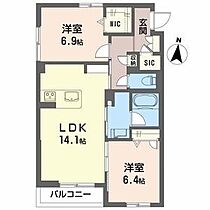 ＳｈａＭａｉｓｏｎ　Ｒｉｔａ 202 ｜ 静岡県浜松市中央区天王町1997（賃貸マンション2LDK・2階・65.40㎡） その2