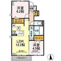 T・Loop A 102 ｜ 静岡県浜松市中央区安松町2-2（賃貸アパート2LDK・1階・53.64㎡） その2