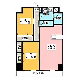 MP10番館 2LDKの間取図画像