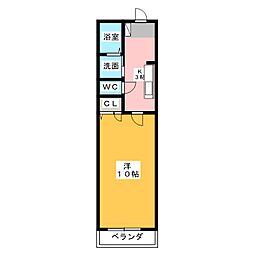 レジデンス本郷 1Kの間取図画像
