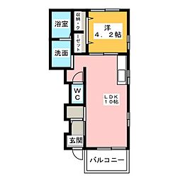 ベル小池4 1LDKの間取図画像