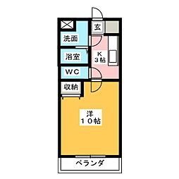 ブレス 1Kの間取図画像