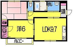 レジデンス和田 2LDKの間取図画像