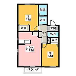 DearCourt1 2LDKの間取図画像