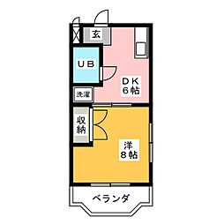 アルタミラ 1DKの間取図画像