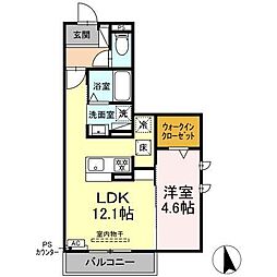 Crest Ridge 1LDKの間取図画像