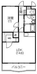 ル・フェリエ 2LDKの間取図画像