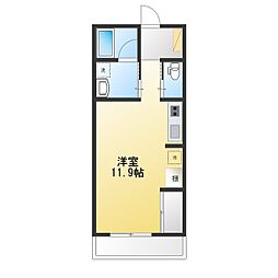クロスハーモニー ワンルームの間取図画像