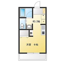 クロスハーモニー ワンルームの間取図画像