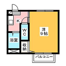 Maplewood 1Kの間取図画像