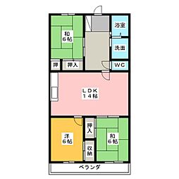 ベルデTAKADA 3LDKの間取図画像