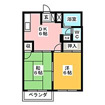 エルディム泉Ｂ  ｜ 静岡県駿東郡清水町伏見（賃貸マンション2DK・2階・39.74㎡） その2